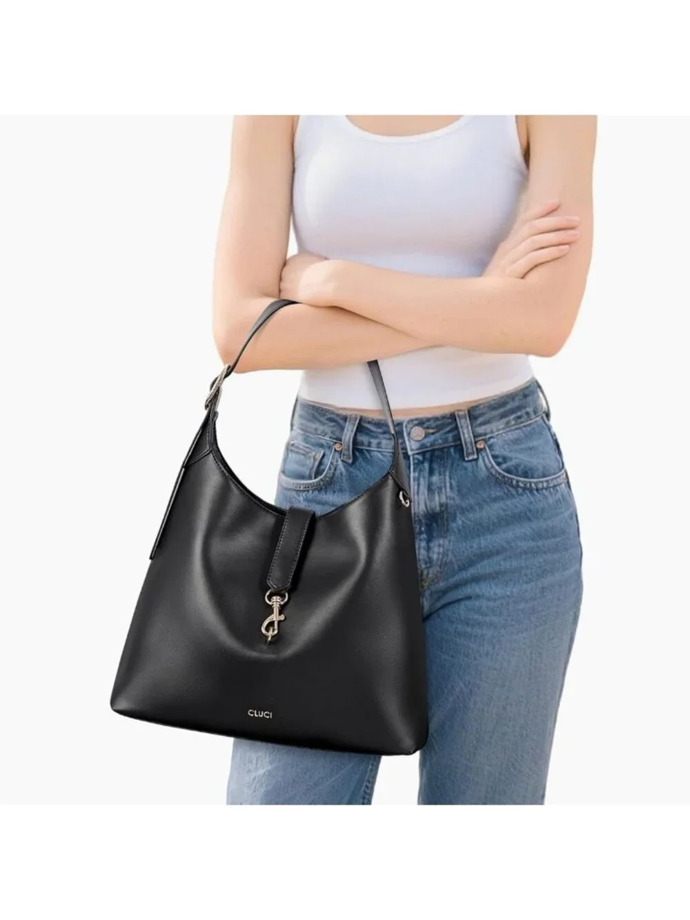 Stylish Slouchy Hobo Bag | Vegan Leather, Adjustable Strap, Lightweight, Medium